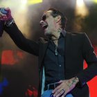 Marc Anthony, en un momento de su concierto en Simancas en Valladolid.