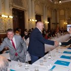 Magdaleno y Carnero durante la presentación de la red internacional del talento.