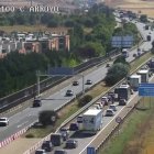 Retenciones en la A-62 a la altura de Arroyo