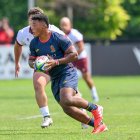 Dani Chico, durante uno de sus partidos con España U20.