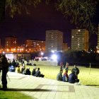 La Playa de Las Moreras de Valladolid a primeras horas de la noche, en una imagen de archivo