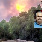 Incendio de Molezuelas de la Carballeda y el alcalde de Castrocalbón, Luis Antonio Cenador.