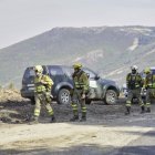 Incendio en la frontera de Galicia y Castilla y León en la localidad zamorana de Castromil