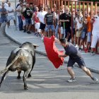 Imagen del encierro del Toro de San Roque en Tudela