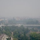 Humo de los incendios sobre Valladolid
