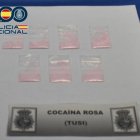 Cocaína rosa incautada en Valladolid.