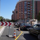 Obras en el cruce de Paseo de La Habana con José Garrote en Parquesol