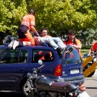 Accidente de tráfico en el paseo del Cabildo con la calle Ducado