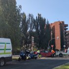 Accidente en el cruce de la avenida Salamanca con avenida Medina del Campo