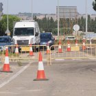 Obras en la VA-20 de Valladolid.
