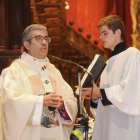 Luis Argüello, durante la misa en honor a la Virgen de San Lorenzo.