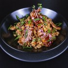 ARROZ SALTEADO DE SETAS CON TERNERA EN SALSA AGRIDULCE