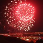 Un momento de los fuegos de las Fiestas de Valladolid.