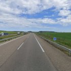 La autovía A-6 en el kilómetro 206, a la altura de Mota del Marqués (Valladolid)