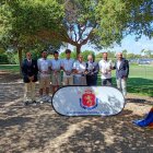 El equipo de Aldeamayor golf posa tras su tercer título consecutivo.