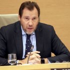 Óscar Puente durante una comparecencia en el Congreso.