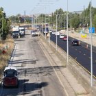 Obras en la VA-20 entre carretera de Segovia y hospital del Río Hortega.