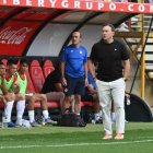Raúl Llona, en su último partido al frente de la Cultural.