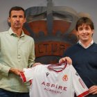 Cuco Ziganda (izq.) y José Manzanera, director deportivo de la Cultural.