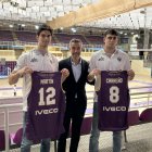 Pablo Martín, Paco González y Pau Carreño, en el Pisuerga.