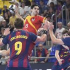 Oliveira se levanta para chutar en el reciente partido del Recoletas ante el Barça.