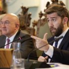 El concejal Francisco Blanco en el pleno del Ayuntamiento de Valladolid.