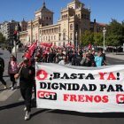 Manifestación de los trabajadores de Frenos y Conjuntos.