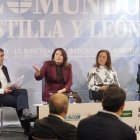 Pablo Lago, Carmen Crespo, María González Corral y Enrique Cabero durante la mesa de debate del club de prensa ‘Claves de la PAC más allá de 2027’.