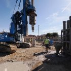 Obras del apeadero de la universidad