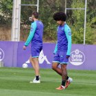 Peter Federico, durante el entrenamiento del lunes en los Anexos.