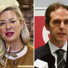 Irene Carvajal, portavoz de VOX en el Ayuntamiento, y Javier Moreno Espeja, administrador de Datainfo.