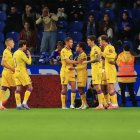 Imagen del Real Valladolid en su último partido en Riazor.