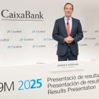 El consejero delegado de Caixabank, Gonzalo Gortázar, en la presentación de resultados