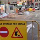Obras en la calle de la Vía