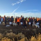 Momentos previos a la final regional de caza menor con perro 2025.