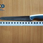 Cuchillo de cocina intervenido por la Policía Nacional.