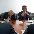 El secretario de Estado de Transportes, José Antonio Santano, durante las reuniones de la SVAV