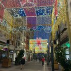 Pruebas de las luces de la calle Santiago de Valladolid.