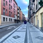 Calle Ferrocarril de Valladolid remodelada recientemente.