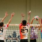 Imagen del duelo entre UVa VCV y Voleibol Dumbría.