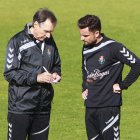 Rubén Albés, a la derecha, junto a Miguel Ángel Portugal.