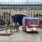 Imágenes del simulacro realizado en el túnel de San Cristóbal