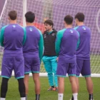 Sisi, durante su primer entrenamiento al frente del equipo blanquivioleta.