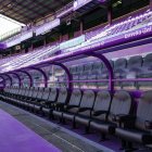 Banquillo vacío del estadio José Zorrilla.