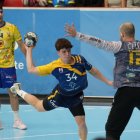 Hugo Poladura en un partido con el Recoletas de Liga Asobal.