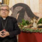 El arzobispo de Valladolid y presidente de la CEE, Luis Argüello, durante su mensaje navideño