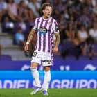 Xavi Moreno, con el primer equipo blanquivioleta.