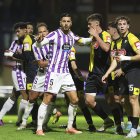 Javi Sánchez (5), en el partido de Copa del Rey ante el Portugalete.