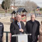 González, Carnero, Canales y Carvajal durante la inauguración del parque.