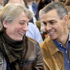 El presidente del Gobierno, Pedro Sánchez, junto al secretario general del PSOECyL y candidato a la Presidencia de la Junta, Carlos Martínez